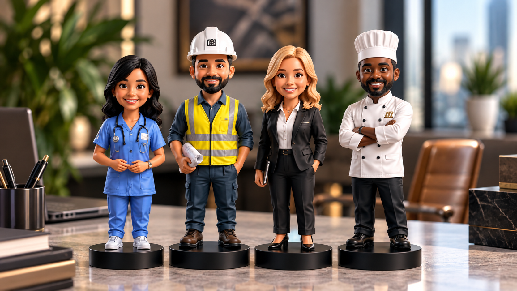 Corporate MiniMii figurines for teams and recognition